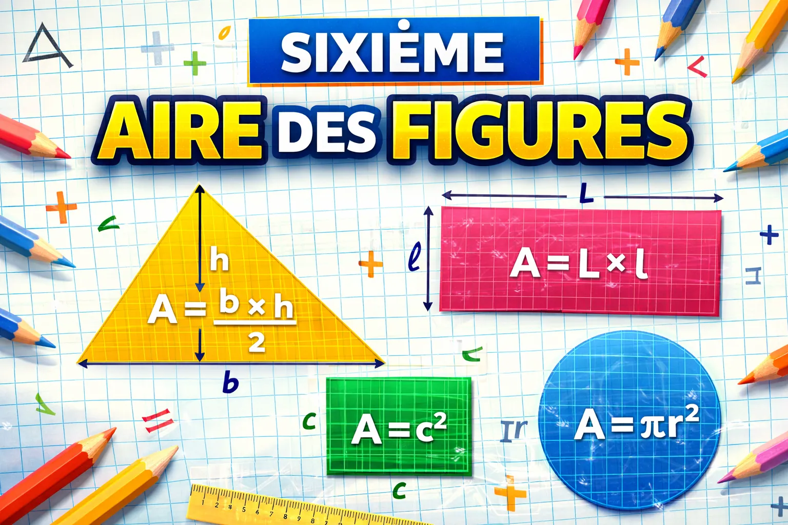 Maths Sixième —Aire des figures — Cours + Exercices