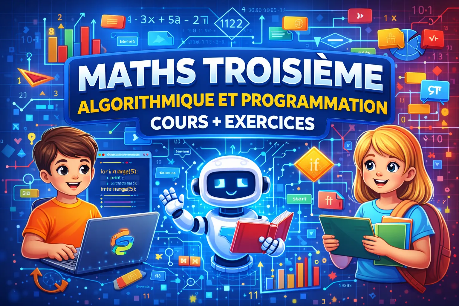 Maths Troisième — Algorithmique et programmation — Cours + Exercices