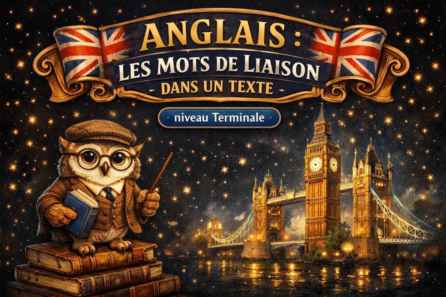 Les mots de liaison dans un texte — Anglais Terminale LV1