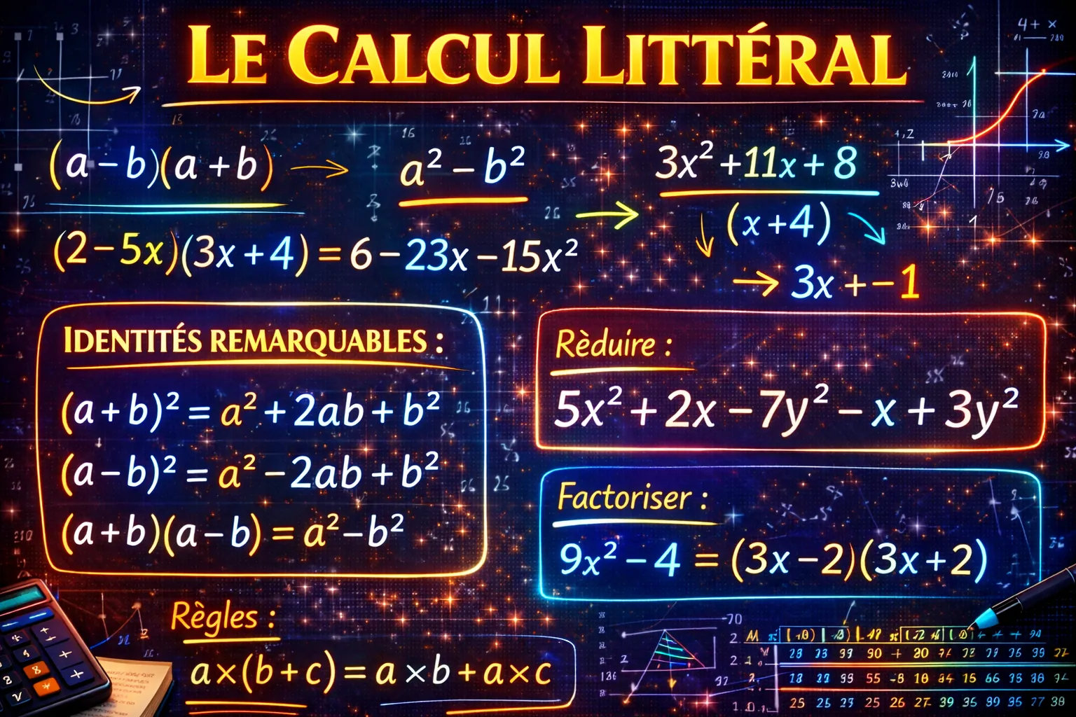 Utiliser le calcul littéral — Seconde