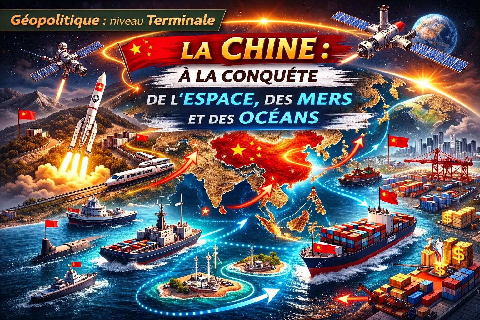 La Chine : à la conquête de l’espace, des mers et des océans — Géopolitique Terminale