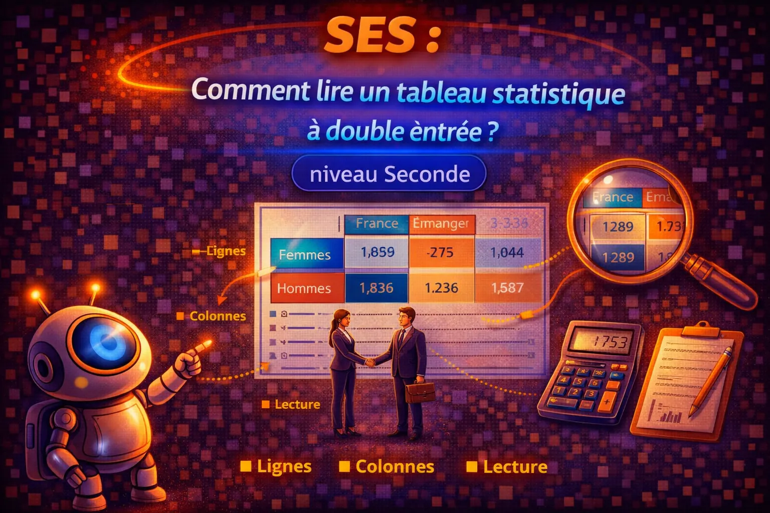 Comment lire un tableau statistique à double entrée ? — SES