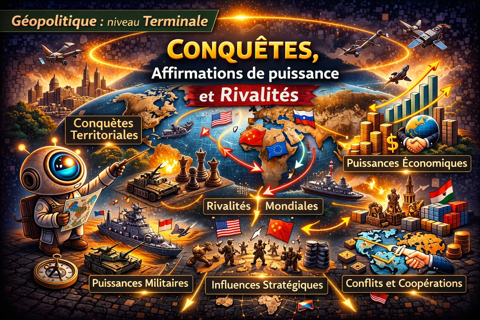 Conquêtes, affirmations de puissance et rivalités — Géopolitique Terminale