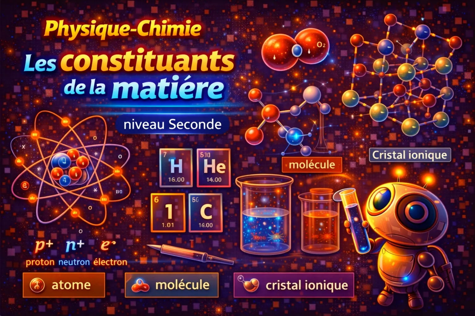 Les constituants de la matière — Seconde