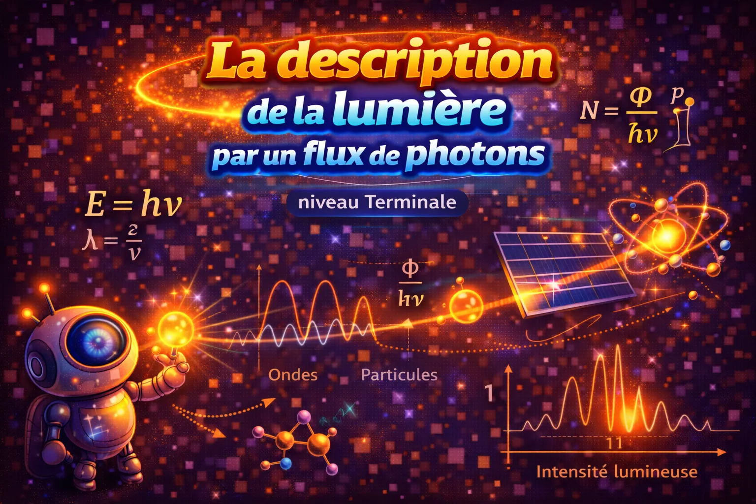 La description de la lumière par un flux de photons — Terminale
