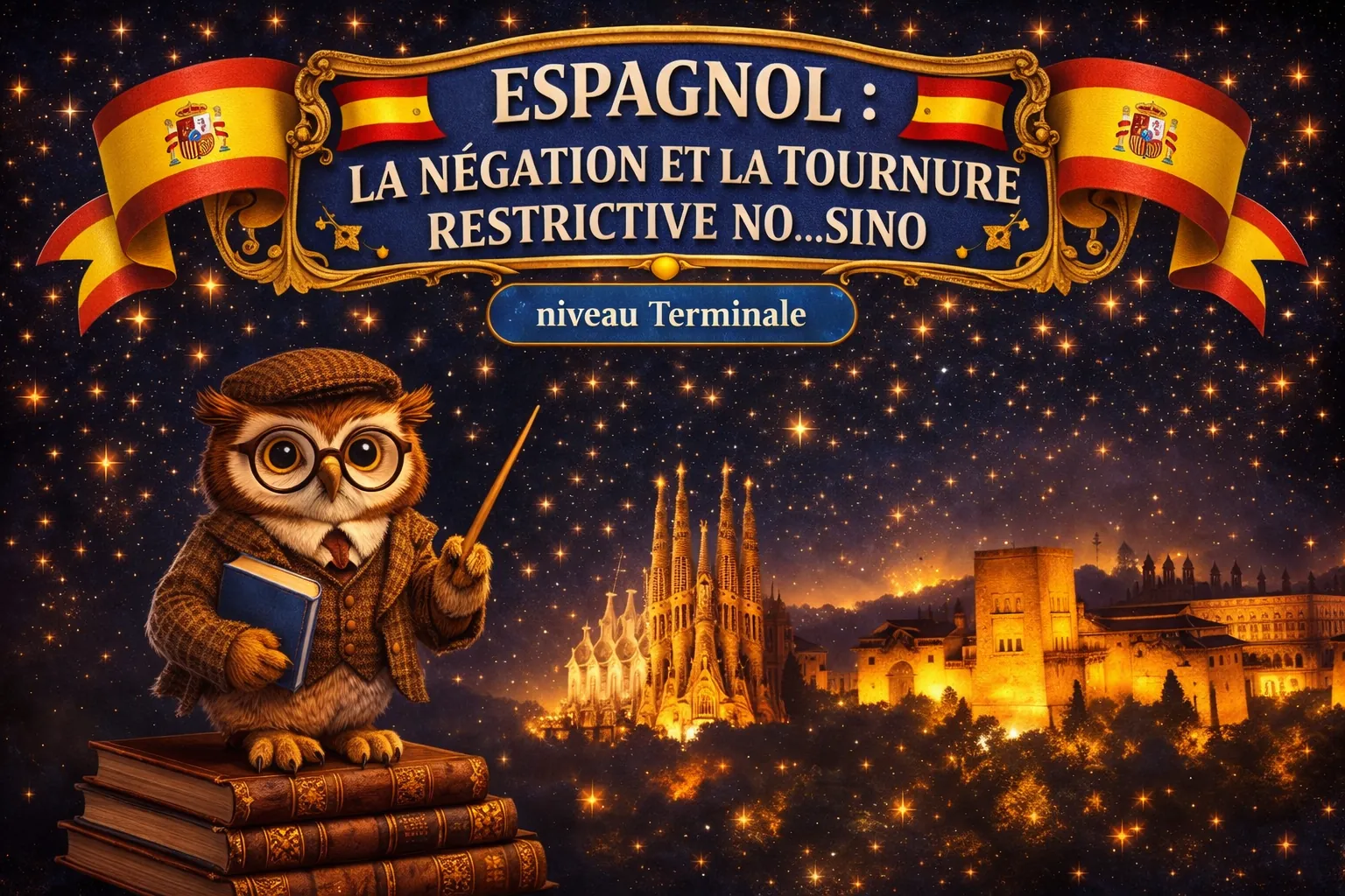 La négation et la tournure restrictive « no…sino » — Espagnol Terminale LV2