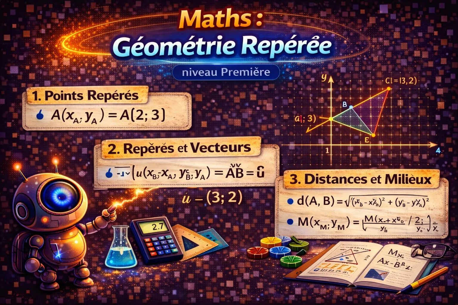 Géométrie repérée — Première Mathématiques