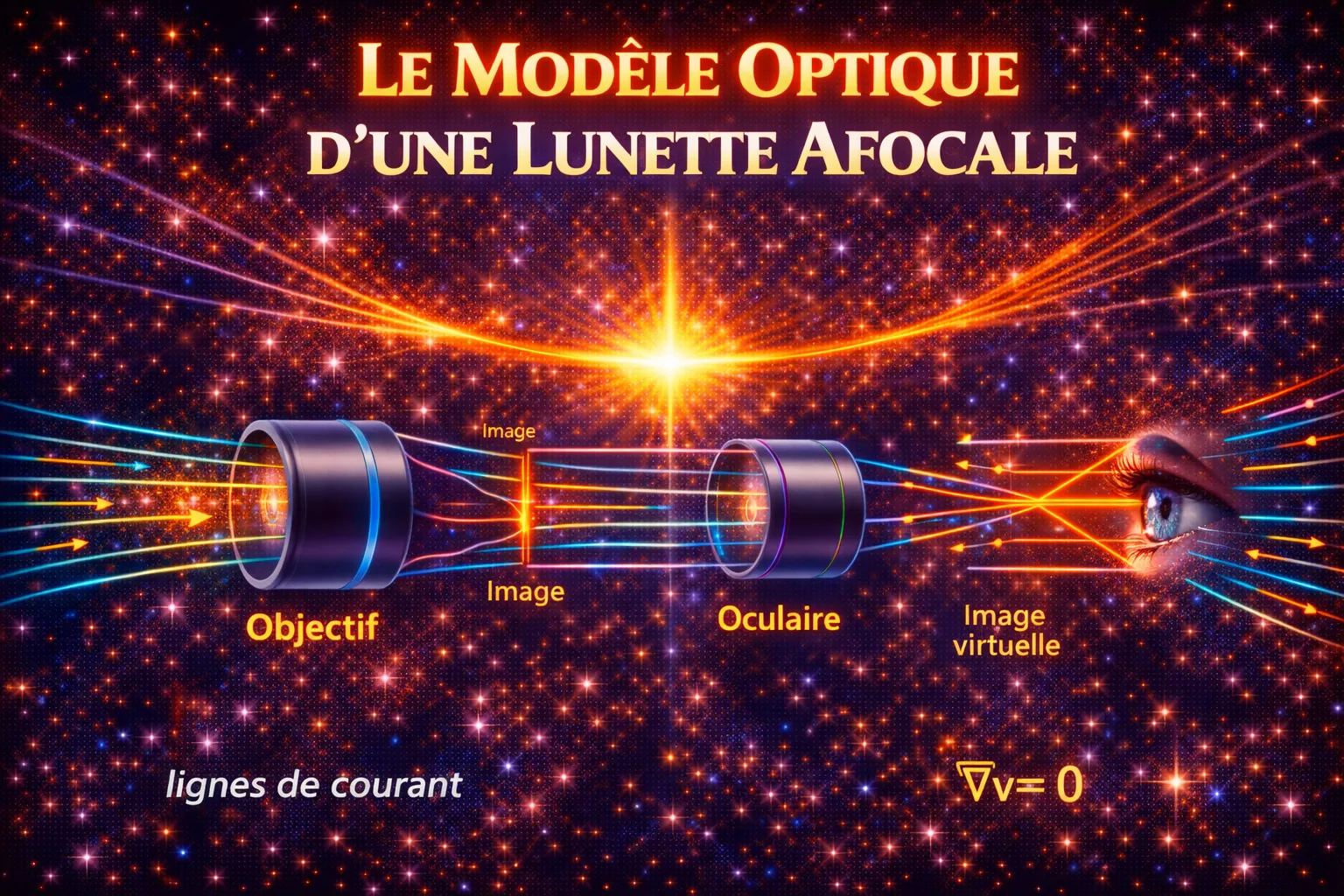 Le modèle optique d’une lunette afocale — Terminale