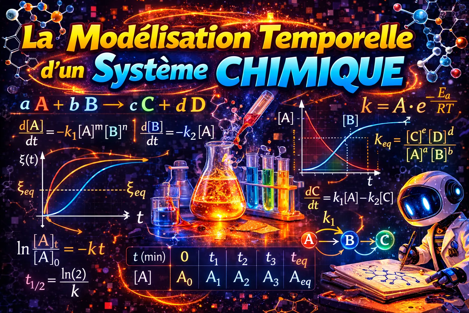 La modélisation temporelle d’un système chimique — Terminale