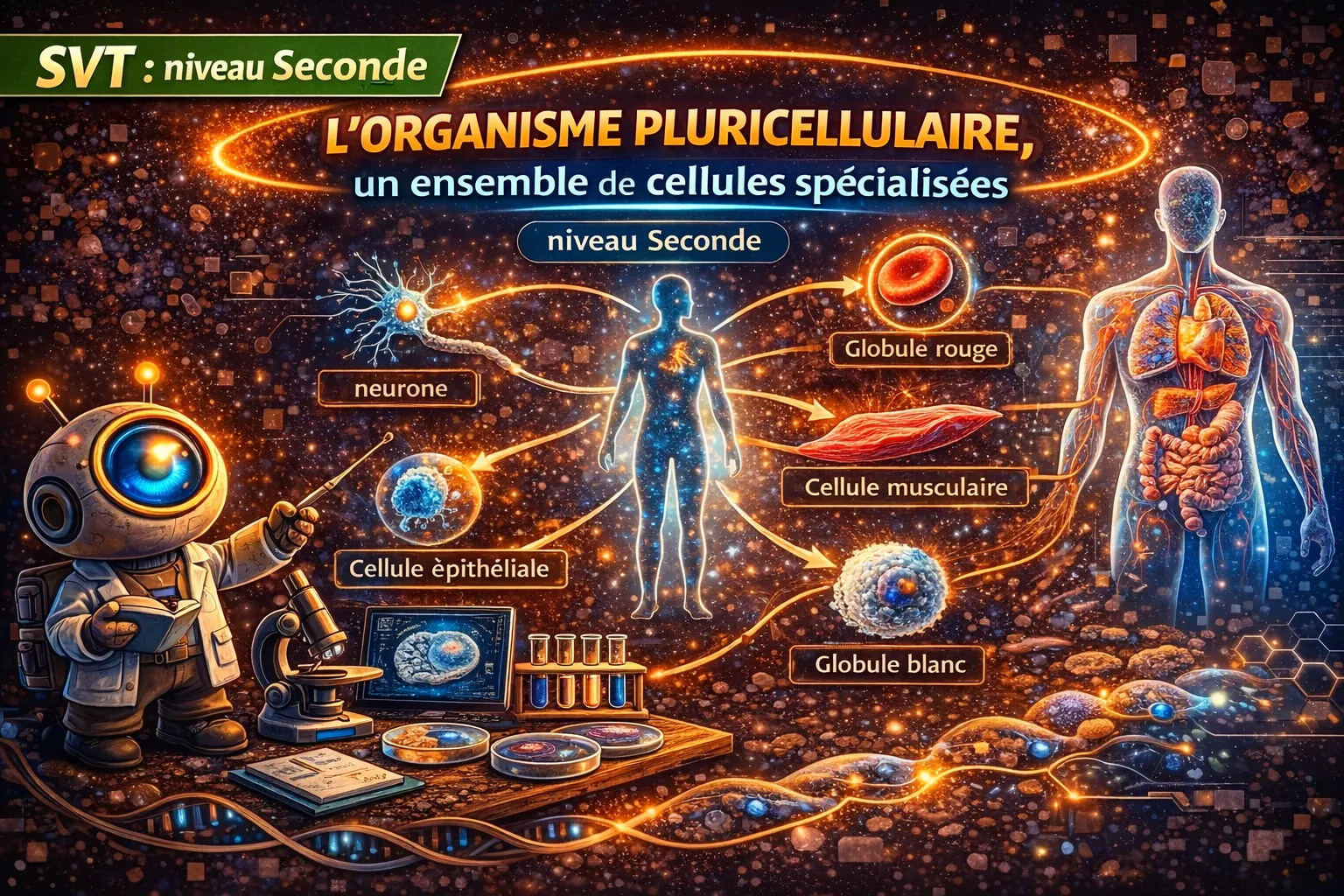 L’organisme pluricellulaire, un ensemble de cellules spécialisées — Seconde
