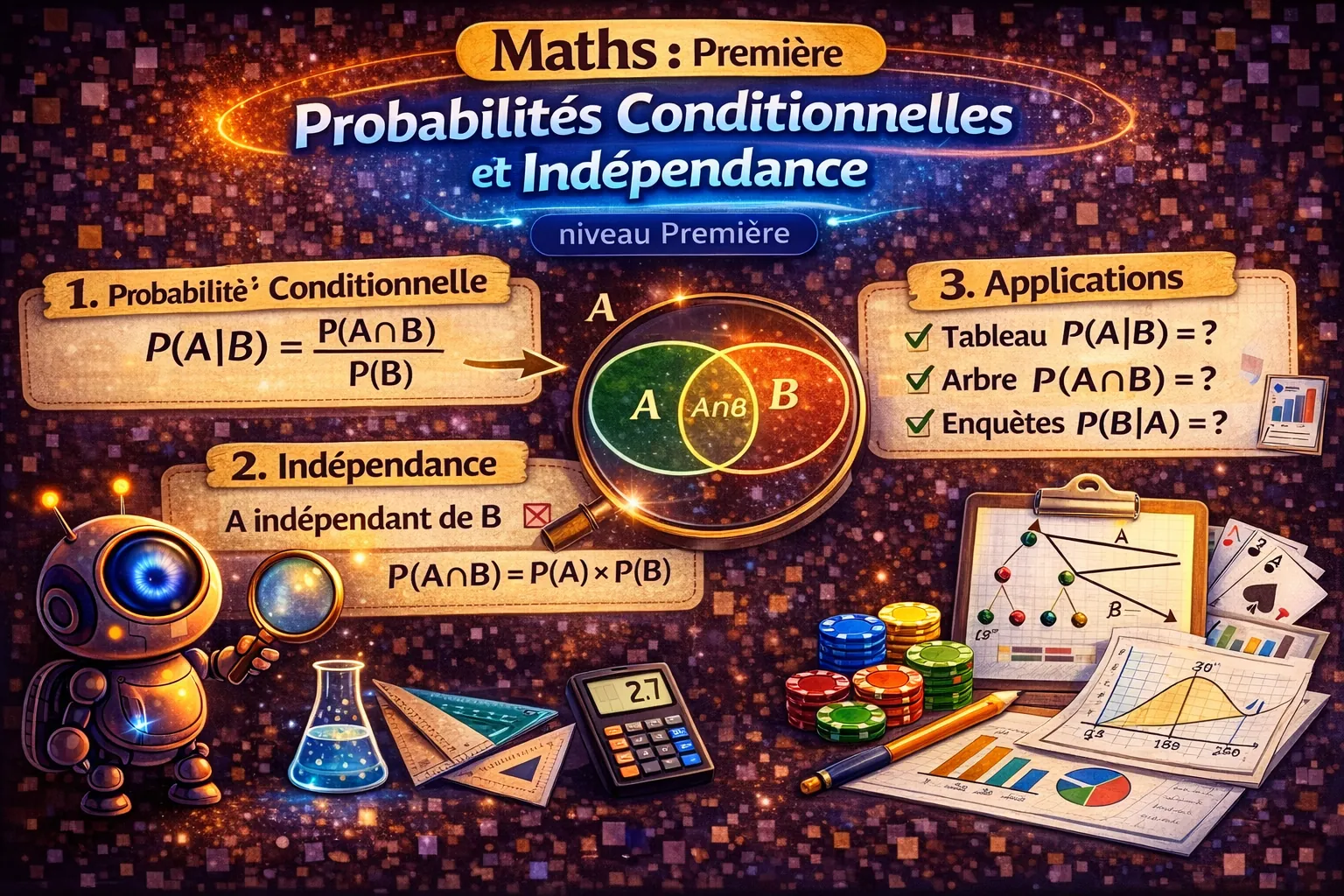 Probabilités conditionnelles et indépendance — Première Mathématiques