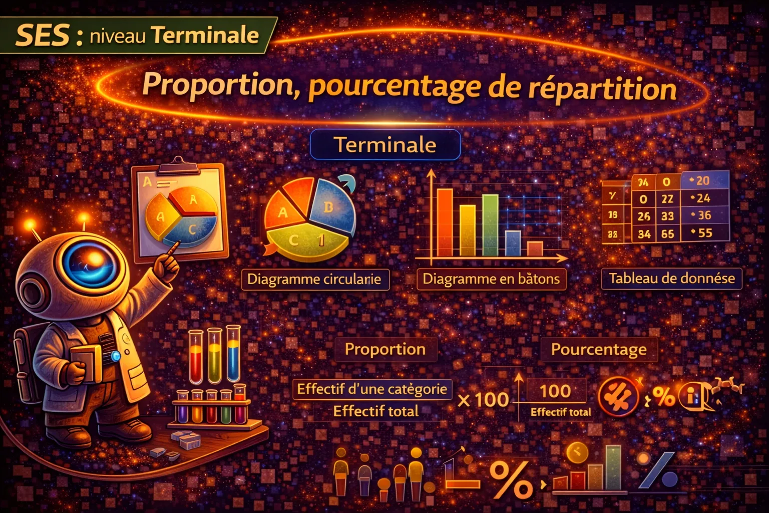 Proportion, pourcentage de répartition — SES Terminale