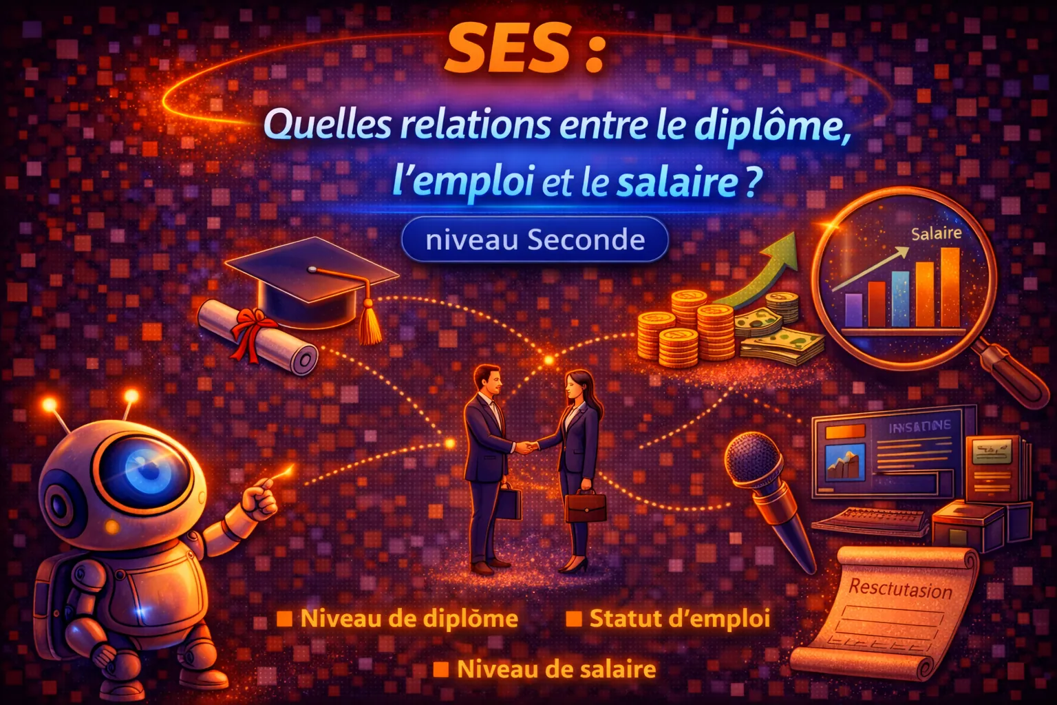 Quelles relations entre le diplôme, l’emploi et le salaire ? — Seconde
