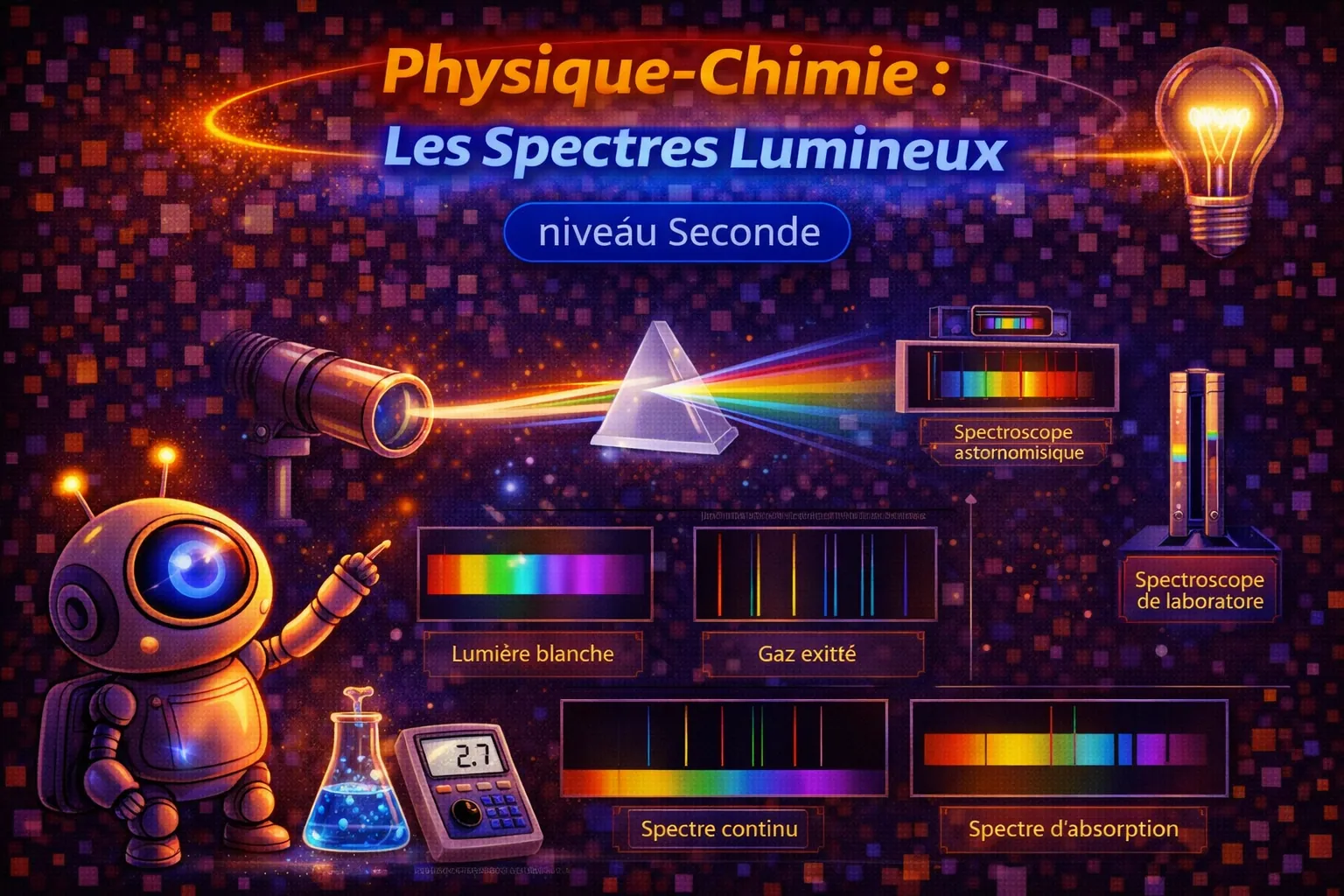 Les spectres lumineux — Seconde