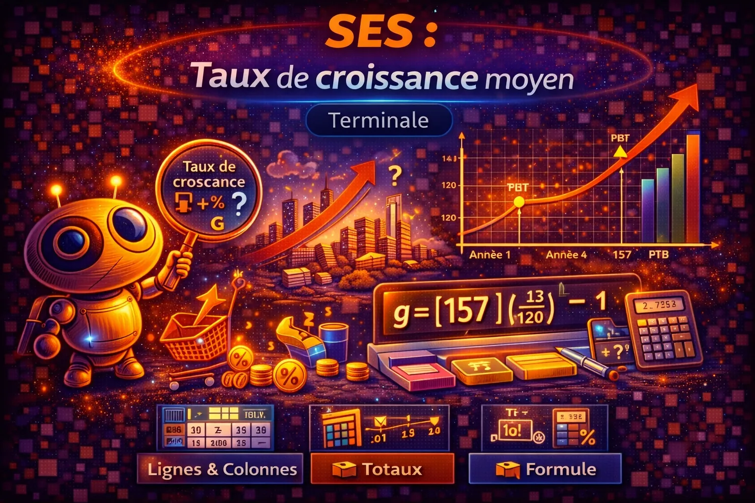 Taux de croissance moyen (TCAM) — SES Terminale