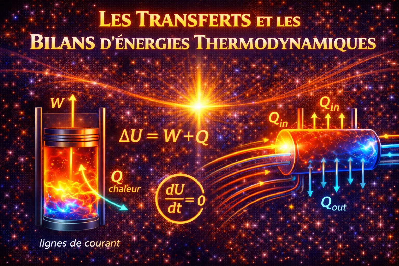 Les transferts et les bilans d’énergies thermodynamiques — Terminale