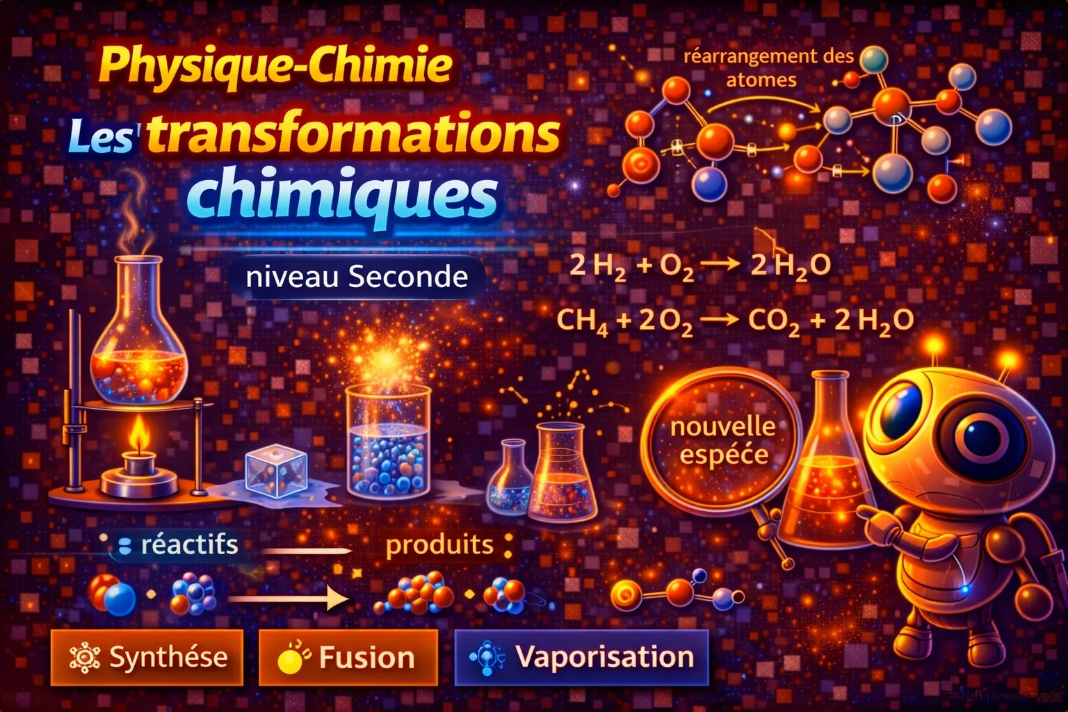 Les transformations chimiques — Seconde