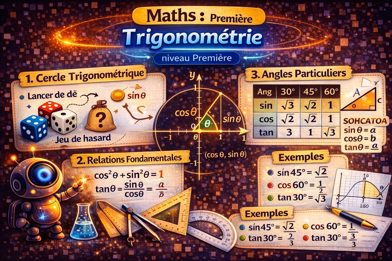 Trigonométrie — Première Mathématiques