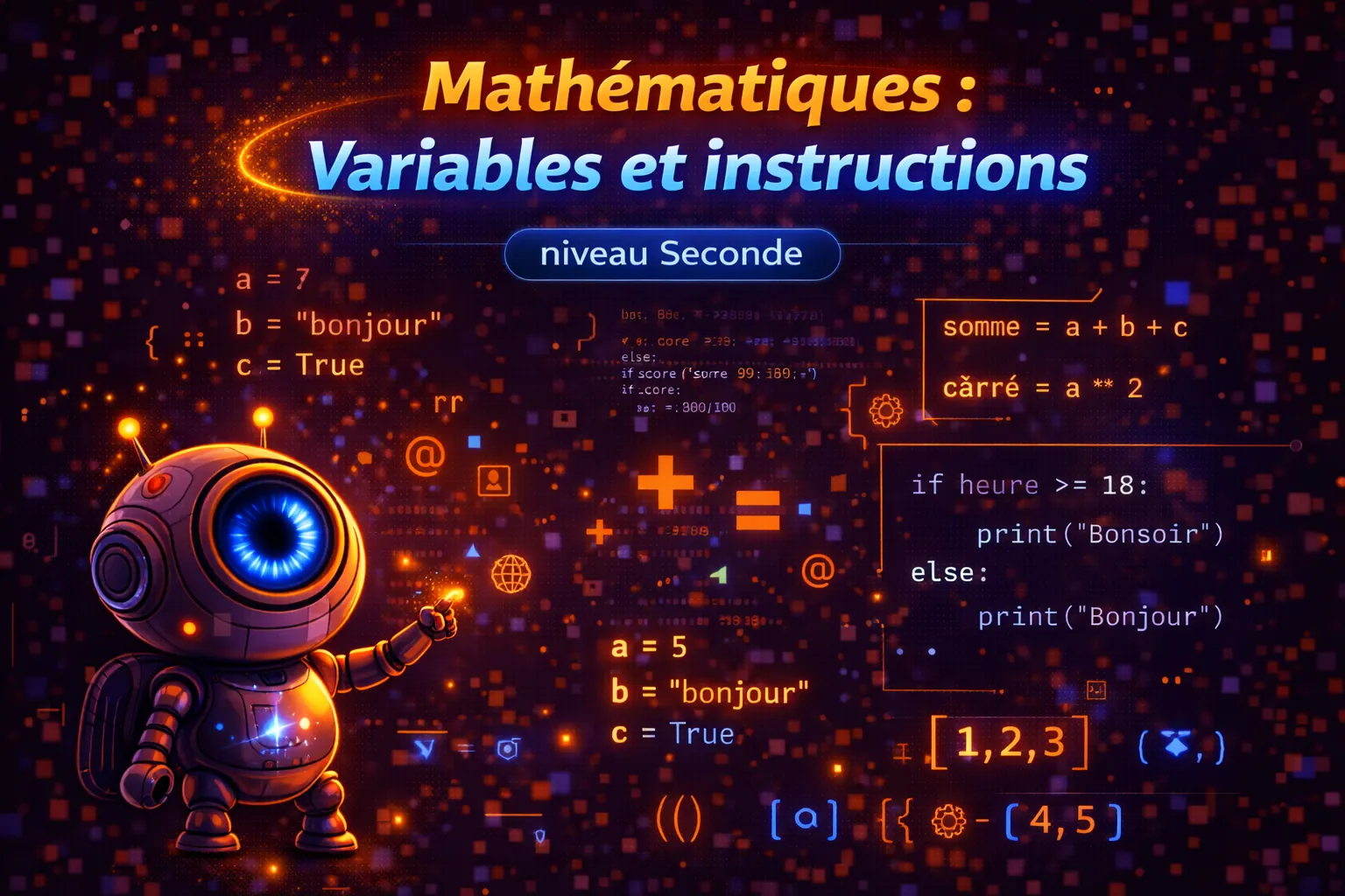 Maths Seconde — Variables et instructions élémentaires