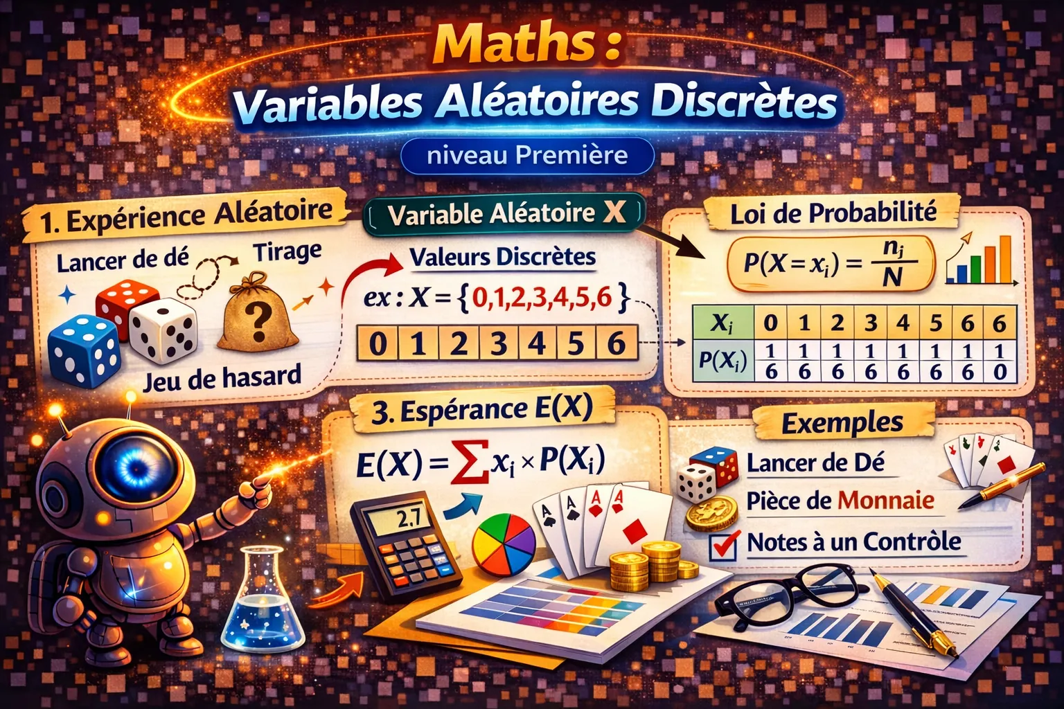 Variables aléatoires discrètes — Première