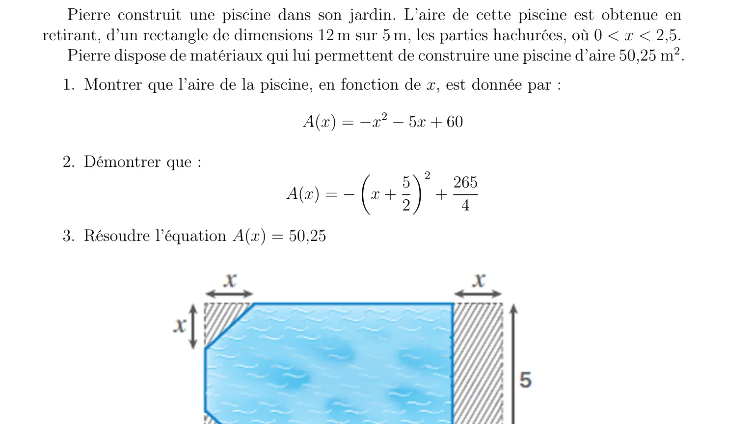 Maths Seconde — Calcul Littéral — Contrôle en ligne 1 — Niveau Facile