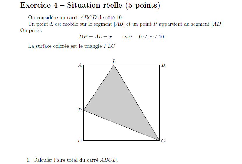 Maths Seconde — Calcul Littéral — Contrôle en ligne 2 — Niveau Facile