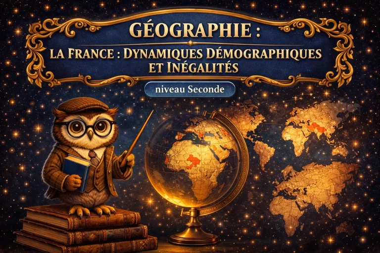 Géographie Seconde — La France : dynamiques démographiques et inégalités socio-économiques