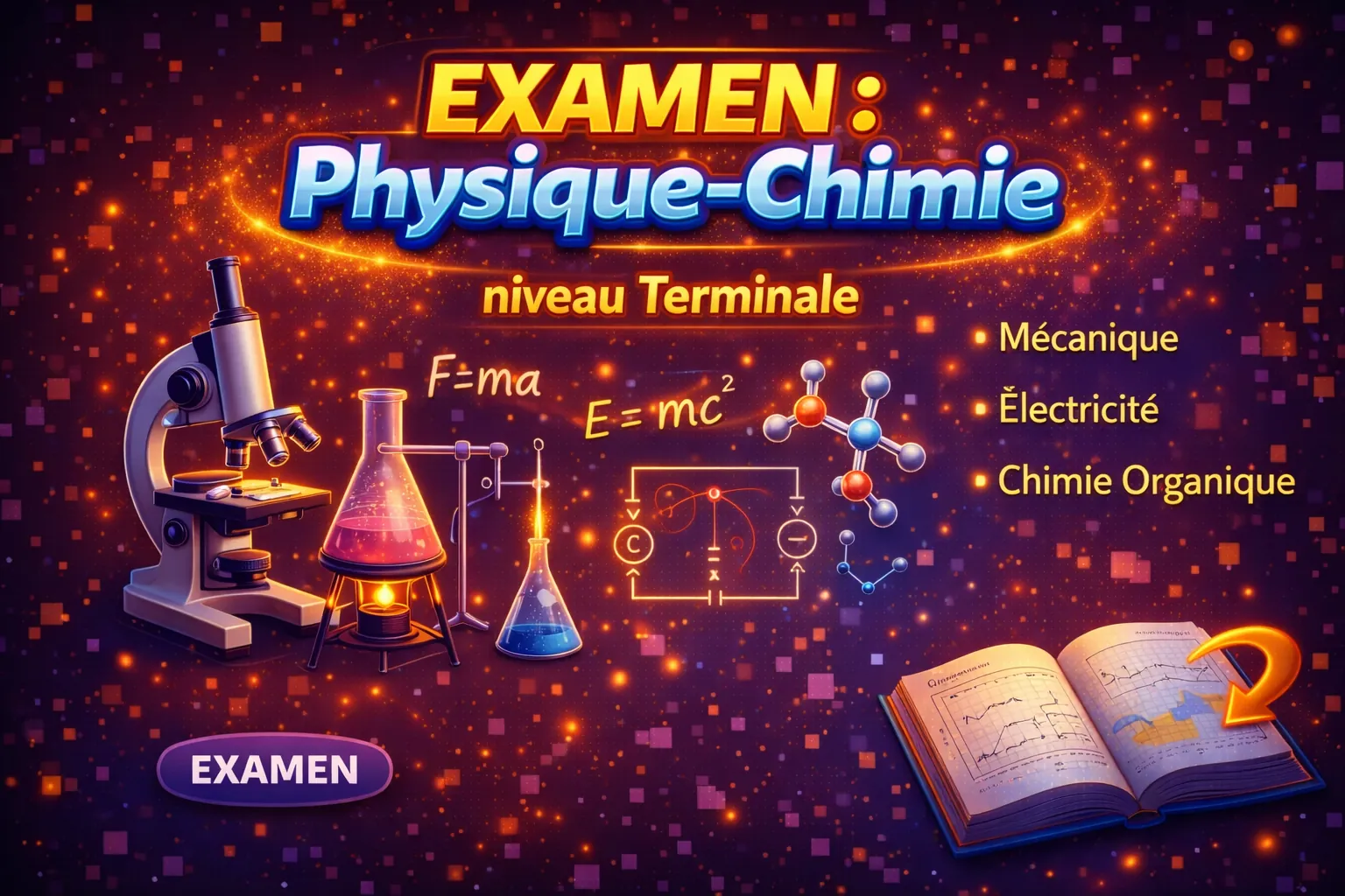 Physique-Chimie SPE Terminale — Examen blanc + Correction en ligne 11 FREE VERSION — Niveau Intermédiaire